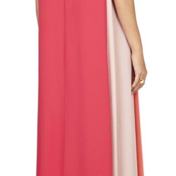 BCBG Max Azria Coral Pink & Nude Colorblock Dress - Picture 2 of 6